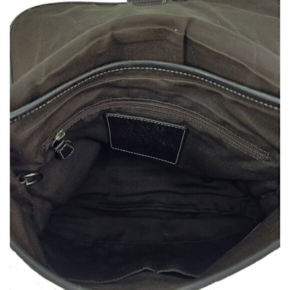 COACH 6376 Soho Brown Signature Monogram Logo Jacquard Leather Shoulder Bag - Picture 9 of 12